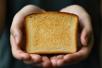 Person avoiding white bread for health reasons, making conscious dietary choices, Generative AI