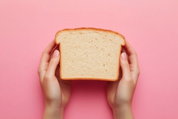 Person avoiding white bread for health reasons, making conscious dietary choices, Generative AI