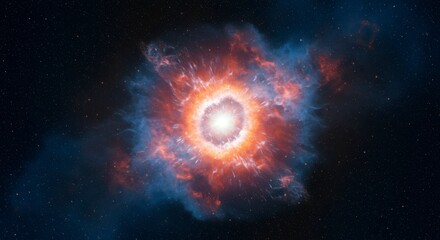 Celestial eye nebula, vibrant colors in space