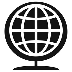 Globe icon on white  background 