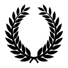 Laurel wreath icon on white  background
