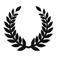 Laurel wreath icon on white  background