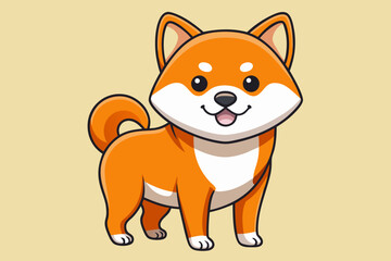  Adorable Shiba Inu Puppy – Cartoon Dog Vector