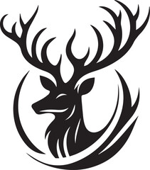 deer head silhouette vector
