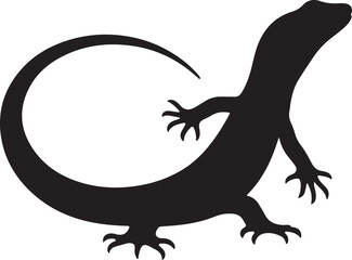 lizard on a white background