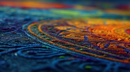 Obraz premium Colorful Abstract Design with Vibrant Patterns and Textures