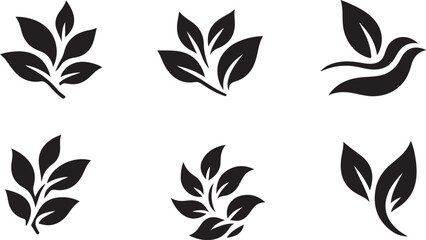 set of leaves vector 