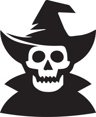 halloween skull with a skull vector