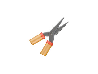 garden scissors icon 3d illustration render