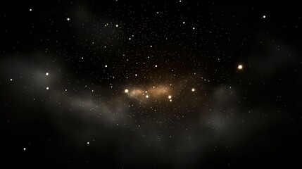 Fototapeta premium A starry night sky with a few small, bright stars and a few larger, more prominent ones.