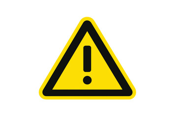 yellow warning sign with exclamation mark