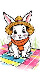 Bunny Wearing a Hat