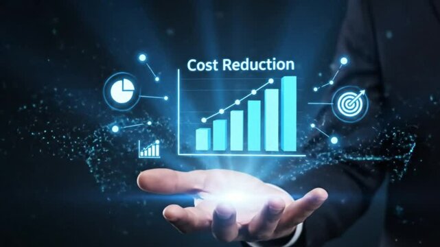 Cost reduction strategy with futuristic digital interface