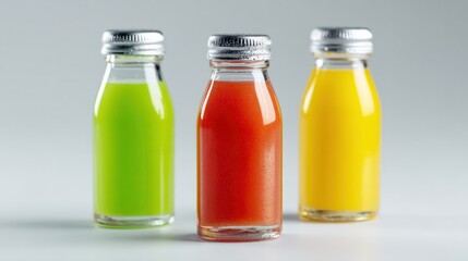 Close-up juice bottle on white