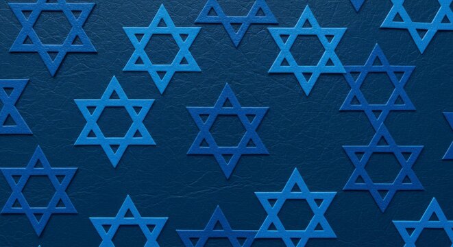 Deep blue textured background, intricate star design