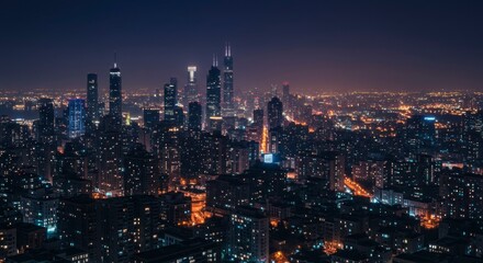 Fototapeta premium City lights at night (11)