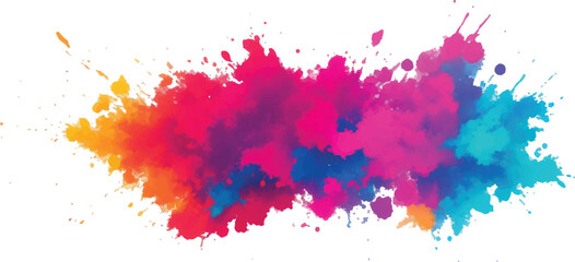  Rainbow Holi Color Explosion – Paint Powder Splash on White Background for Bright Festival Art and Design

