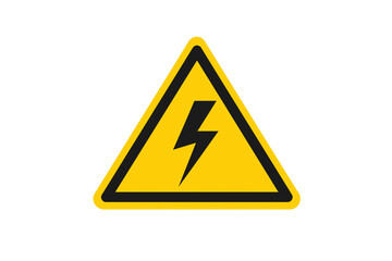 Warning sign. Dangerous electrical voltage icon set. High voltage sign.High voltage sign set, danger of electricity icons. High voltage icon.
