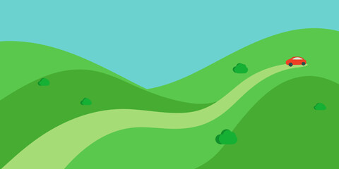 Obraz premium A Top Down Shot Of A Simple Country Road Winding Through A Green And Lush Forest