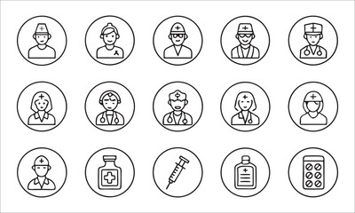 Medical professionals and supplies healthcare doctor