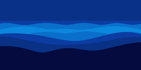 Obraz premium The Deep And Dark Blue Of The Open Ocean Conveying A Sense Of Immense Depth
