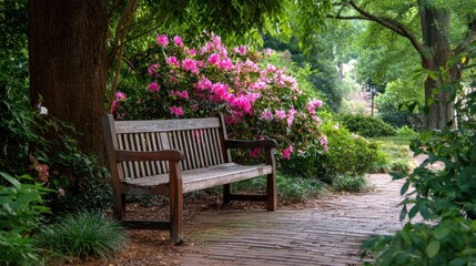 Botanical garden bench