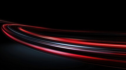 A digital illustration of abstract lines and shapes in red, black, and white.