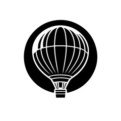 Obraz premium Hot air balloon silhouette , Hot air balloon vector
