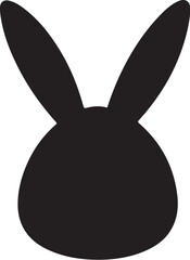 Fototapeta premium Cute Bunny Head Silhouette Set 
