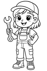 Adorable manga-style soldier boy coloring page. Crisp black-and-white line art perfect for kids’ printables, classroom worksheets, military career lessons, and clip-art craft projects.