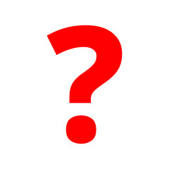 Red Question Mark Icon – Bold Symbol of Curiosity and Uncertainty
