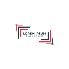 logo design border lettering sign maker rectangle box shape