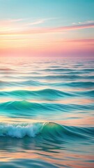 Fototapeta premium Softly undulating gentle abstract waves in soothing pastel shades create a mesmerizing gradient effect