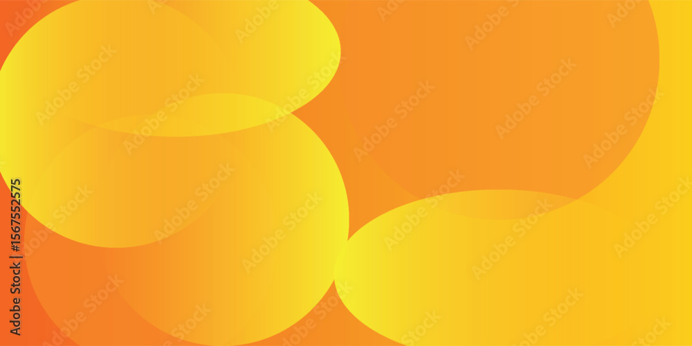 Poster minimal geometric background. orange elements with fluid gradient. dynamic shapes composition. eps10