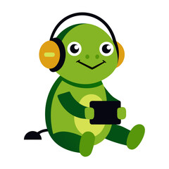 Obraz premium funny turtle cartoon