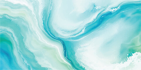 Minimalist watercolor background in blue and green with fluid ink-style texture. Stylish and clean, perfect for modern design projects.
