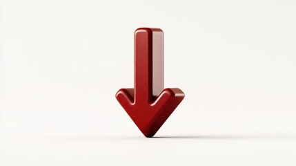 Down fall trend red arrow graph, Red arrow chart graph in downward direction, concept of stock market fall, financial loss.