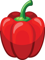 Colorful and stylish bell pepper fruits vector illustration, bell pepper vector graphics icon design, Vintage and retro bell pepper vector graphics resource, bell pepper editable vector art