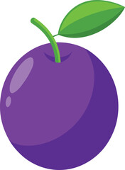 Colorful and stylish Plum fruit vector illustration, Plum fruit vector graphics icon design, Vintage and retro Plum fruit vector graphics resource, Plum fruit editable vector art