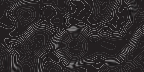 A minimalist, abstract background featuring a topographical map pattern. Thin, flowing contour lines in shades of light grey and white undulate across a dark, solid grey or black canvas.