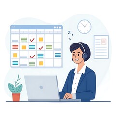 Flat Illustration of Customer Service