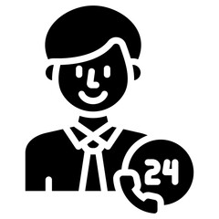 24 Hours Support Icon