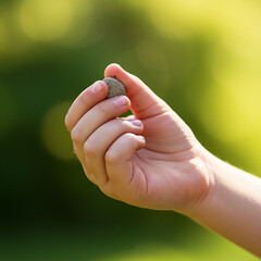 Child s Hand Pretend Holding Object