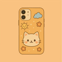 cute telephone case with stickers and charms