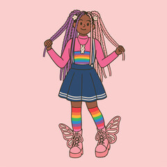 Kawaii chibi cute harajuku Style girl