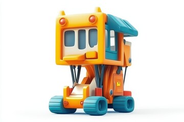 Fototapeta premium Climbing Machine isolated in 3d cartoon character on white background