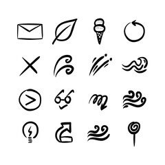Handdrawn Abstract Doodle Icon Collection