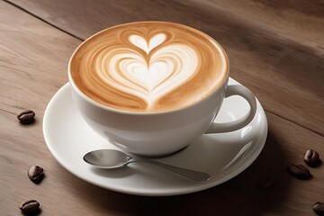 White cup with coffee