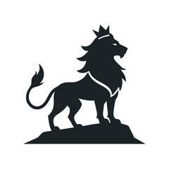 Lion Standing Atop Crowned Base