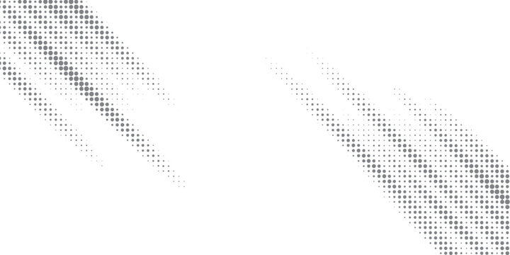 Gray Halftone Dot Texture with Fading Diagonal Lines on White Modern Layout.